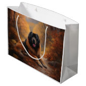 Tibetaanse mastiff in herfst laat Herfst inspirere Groot Cadeauzakje (Achterkant Gekanteld)