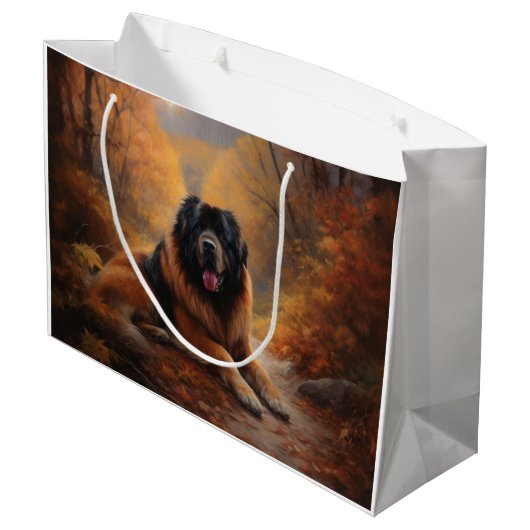 Tibetaanse mastiff in herfst laat Herfst inspirere Groot Cadeauzakje (Achterkant Gekanteld)