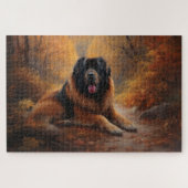 Tibetaanse mastiff in herfst laat Herfst inspirere Legpuzzel (Horizontaal)