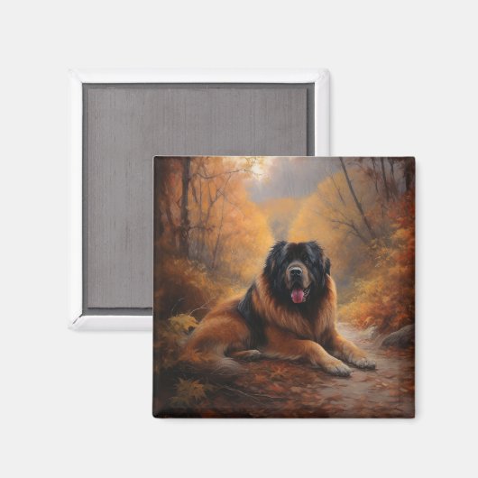 Tibetaanse mastiff in herfst laat Herfst inspirere Magneet (Voorkant / Achterkant)