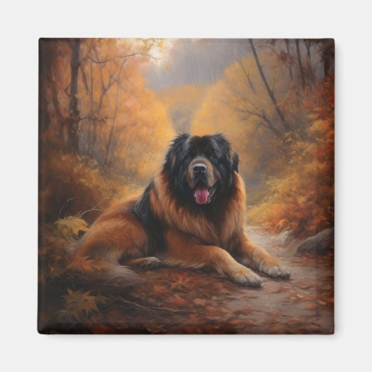Tibetaanse mastiff in herfst laat Herfst inspirere Magneet (Voorkant)
