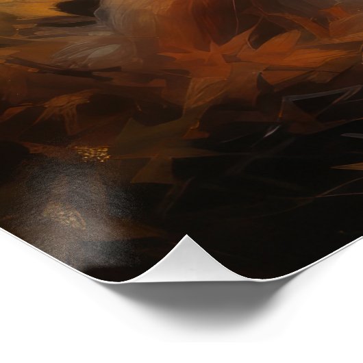 Tibetaanse mastiff in herfst laat Herfst inspirere Perfect Poster (Hoek)