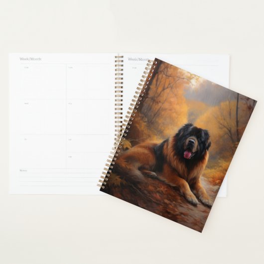 Tibetaanse mastiff in herfst laat Herfst inspirere Planner (Display)