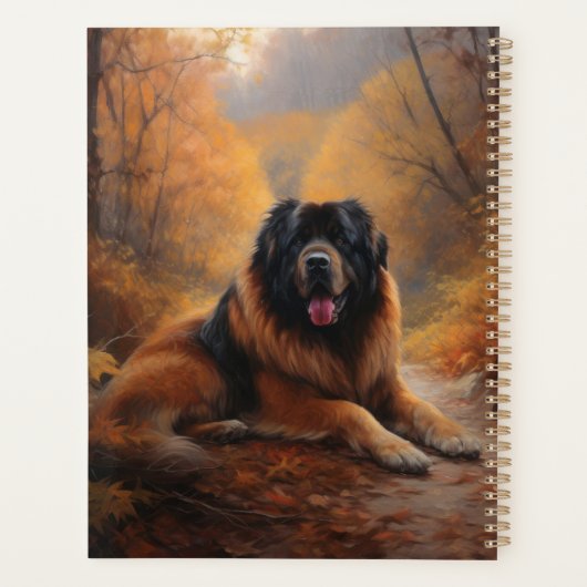Tibetaanse mastiff in herfst laat Herfst inspirere Planner (Achterkant)