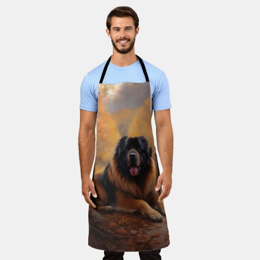 Tibetaanse mastiff in herfst laat Herfst inspirere Schort (Gedragen)