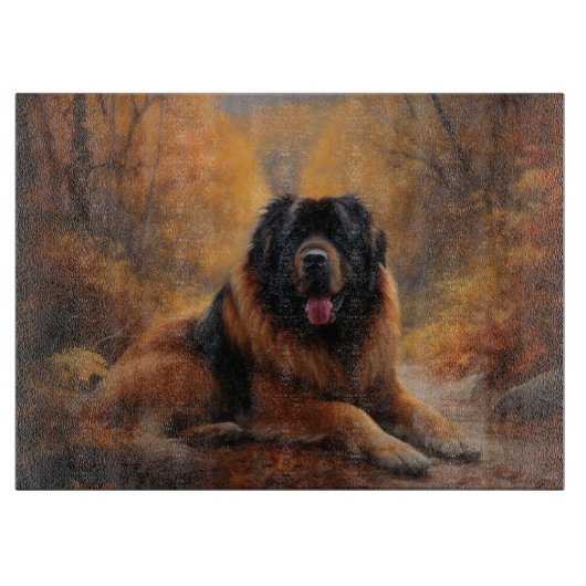 Tibetaanse mastiff in herfst laat Herfst inspirere Snijplank (Voorkant)