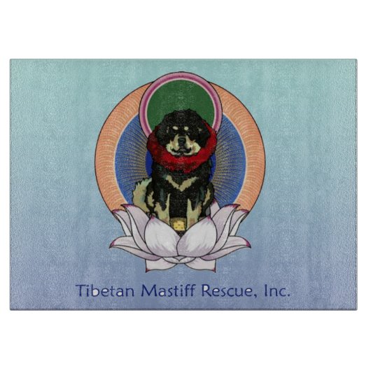 Tibetaanse Mastiff Lotus Bloem Logo Snijplank (Voorkant)