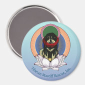 Tibetaanse Mastiff Lotus Bloemmagneet Logo Magneet (Voorkant / Achterkant)
