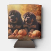 Tibetaanse Mastiff Puppy Herfst Delight Pompoen Blikjeskoeler (Achterkant)