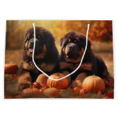 Tibetaanse Mastiff Puppy Herfst Delight Pompoen Groot Cadeauzakje (Voorkant)