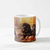Tibetaanse Mastiff Puppy Herfst Delight Pompoen Koffiemok (Voorkant rechts)