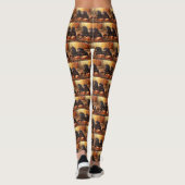 Tibetaanse Mastiff Puppy Herfst Delight Pompoen Leggings (Achterkant)