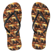 Tibetaanse Mastiff Puppy Herfst Delight Pompoen Teenslippers (Voetbed)