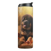 Tibetaanse Mastiff Puppy Herfst Delight Pompoen Thermosbeker (Gedraaid links)