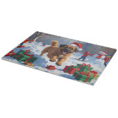 Tibetaanse Mastiff rent in de sneeuw met kerst Pet Snijplank (Hoek)