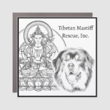 Tibetaanse Mastiff Rescue Logo Car Magnet