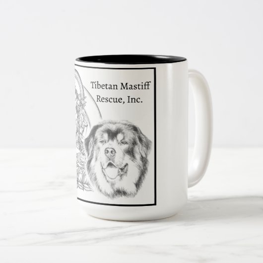 Tibetaanse Mastiff Rescue Logo Mok (Voorkant rechts)