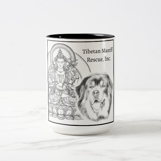 Tibetaanse Mastiff Rescue Logo Mok (Center)