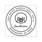 Tibetaanse Mastiff retour adresstempel Zelfinkt Zelfinktende Stempel (Design)