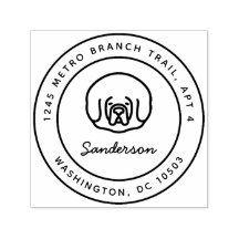 Tibetaanse Mastiff retour adresstempel Zelfinkt