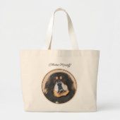 Tibetaanse Mastiff Schilderen Zwart en Tan Pet Dog Grote Tote Bag (Voorkant)