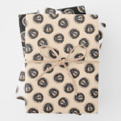 Tibetaanse Mastiff Schilderen Zwart en Tan Pet Dog Inpakpapier Vel (In situ)