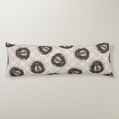 Tibetaanse Mastiff Schilderen Zwart en Tan Pet Dog Lichaamskussen (Achterkant)