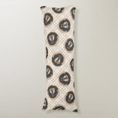 Tibetaanse Mastiff Schilderen Zwart en Tan Pet Dog Lichaamskussen (Voorkant Verticaal)