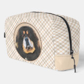 Tibetaanse Mastiff Schilderen Zwart en Tan Pet Dog Toilettasje (Rechterhoek)