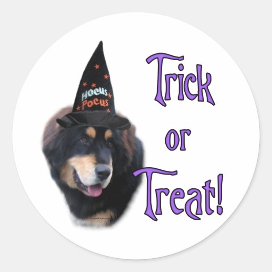 Tibetaanse Mastiff Trick Ronde Sticker (Voorkant)
