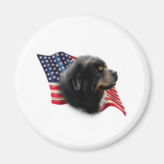 Tibetaanse Mastiff vlag Magneet (Voorkant)