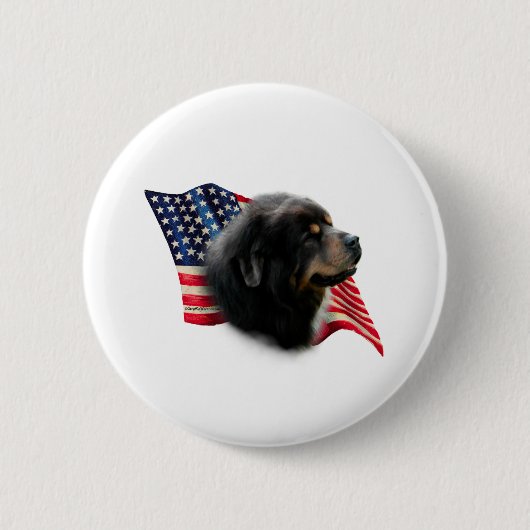 Tibetaanse Mastiff vlag Ronde Button 5,7 Cm (Voorkant)