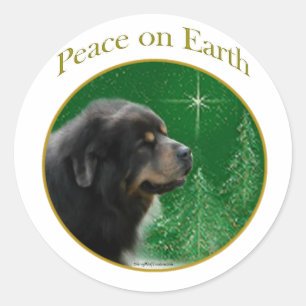 Tibetaanse mastiff vrede ronde sticker