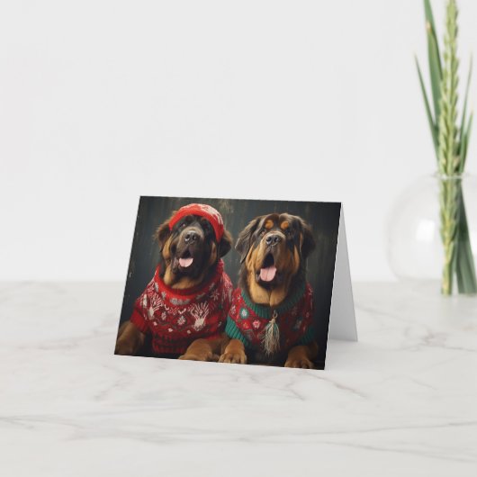 Tibetaanse Mastiffs Kerstmis Kaart (Voorkant)