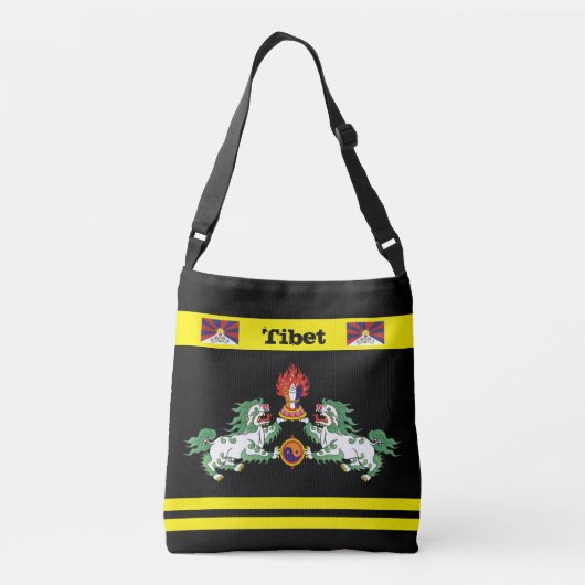 Tibetaanse mode en Tibetaanse vlag, Himalaya Crossbody Tas (Achterkant)