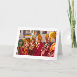 Tibetaanse monk volmaakt blanco Wenskaart Kaart