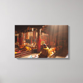 Tibetaanse monnik canvas afdruk