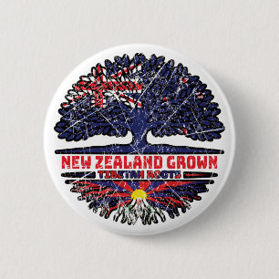 Tibetaanse Nieuw-Zeelandse Nieuw-Zeelandse boomsta Ronde Button 5,7 Cm
