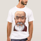 Tibetaanse ouderling gezicht illustratie t-shirt (Voorkant)
