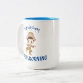 Tibetaanse schattige jongen goedemorgen Mok (Voorkant links)