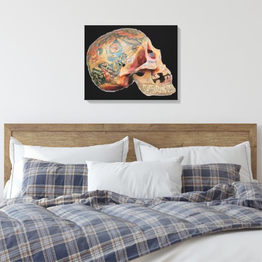 Tibetaanse schedel canvas afdruk (Insitu (Slaapkamer))