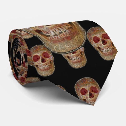 Tibetaanse schedel stropdas (Opgerold)