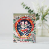 Tibetaanse skeletten dansen Save the Date Briefkaa Aankondigingskaart (Staand voorkant)