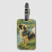 Tibetaanse Spaniel Bagagelabel (Voorkant (verticaal))