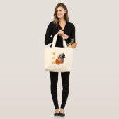 Tibetaanse spaniël Boo Grote Tote Bag (Voorkant (model))