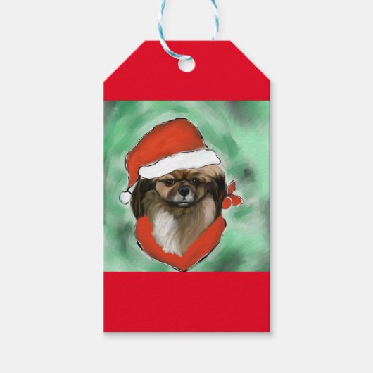 Tibetaanse Spaniel Cadeaulabel (Voorkant)