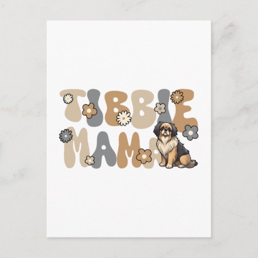 Tibetaanse Spaniel Groovy Tibbie Mama Briefkaart (Voorkant)