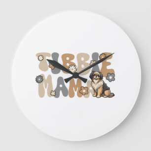 Tibetaanse Spaniel Groovy Tibbie Mama Grote Klok