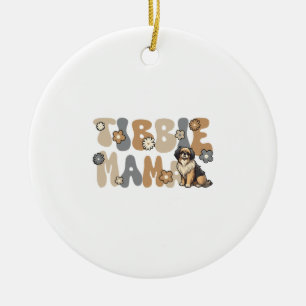 Tibetaanse Spaniel Groovy Tibbie Mama Keramisch Ornament