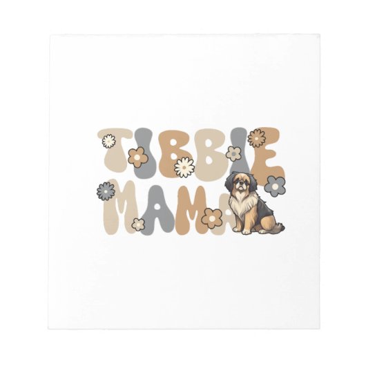 Tibetaanse Spaniel Groovy Tibbie Mama Notitieblok (Voorkant)